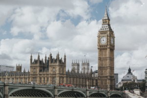 Vista di Westminster, il Parlamento del Regno Unito